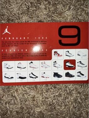 Vintage Jordan 9 Retro UNC Card Rare